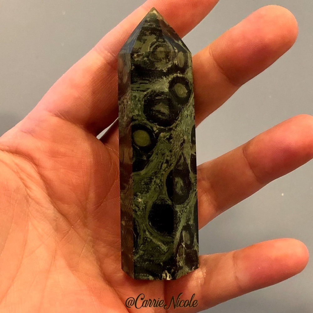 KAMBABA JASPER TOWER!! PERFECT POINT AND POLISHED NICELY!! EXCELLENT QUALITY!!